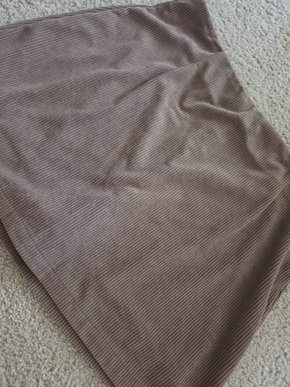 HALARA Ribbed Corduroy Mini Skirt in Light Brown Large